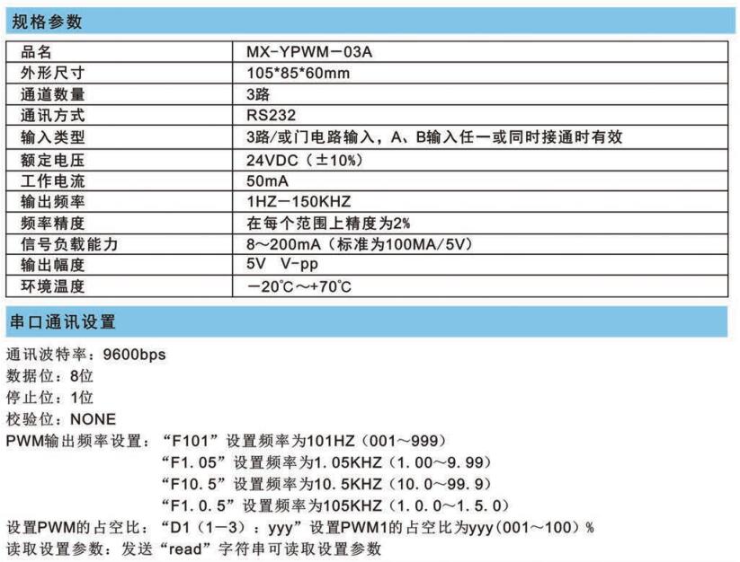 串口通訊(RS232 ) PWM信號(hào)控制模組